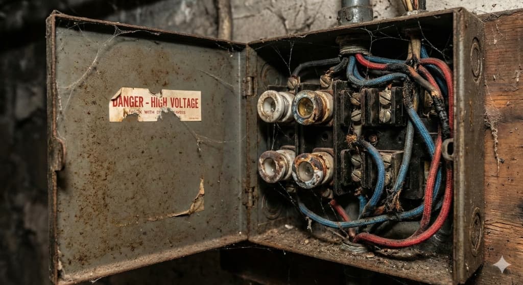 Gammal farlig elcentral